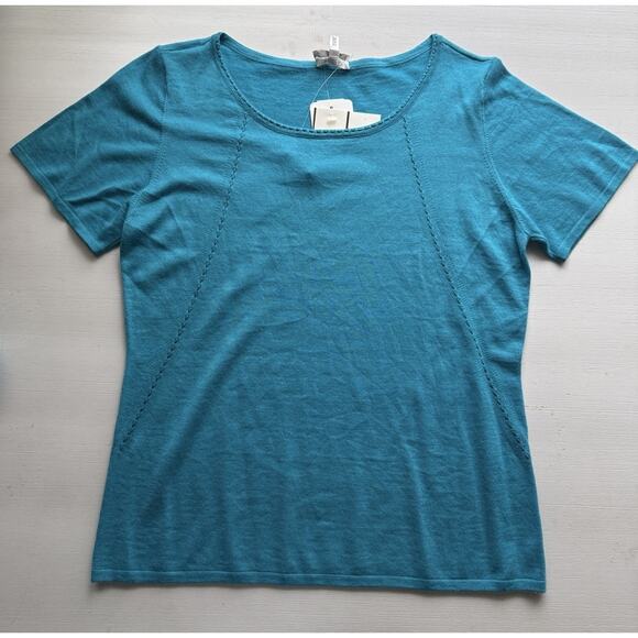 Escada Sport 100% Cashmere Sz. XL Ombré Aqua Cardigan Set- MSRP $650, NWT - Picture 4 of 16